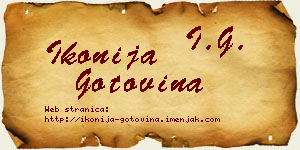 Ikonija Gotovina vizit kartica
